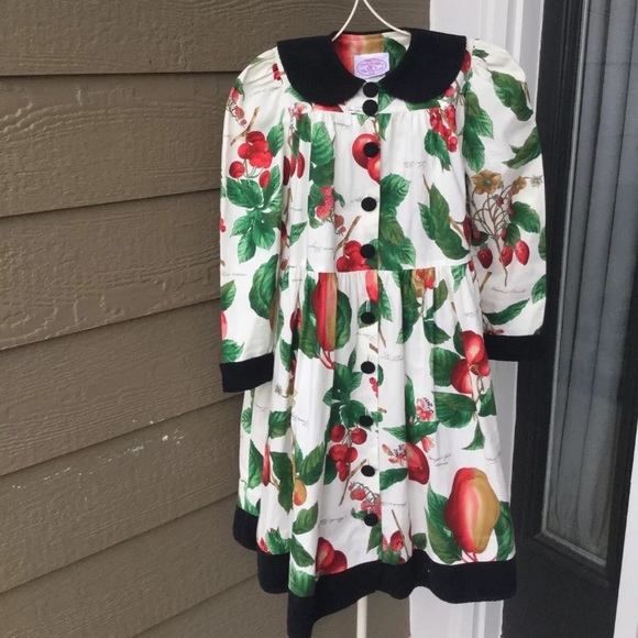 COPY - Vintage Plum pudding girls dress size 7, cotton long sleeves, 100% cotto… - Picture 12 of 14